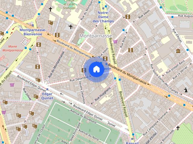 Location appartement 2 pièces à Paris, Rue Delambre