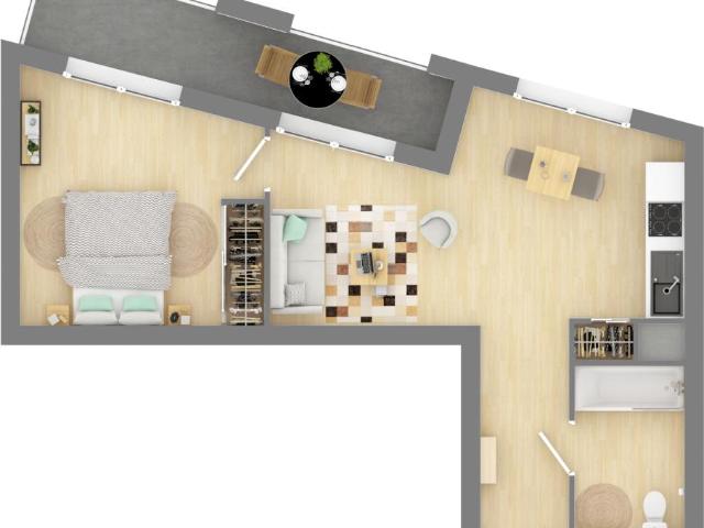 Location appartement 2 pièces BORDEAUX 43m² à 706.95€/mois CDC Habitat