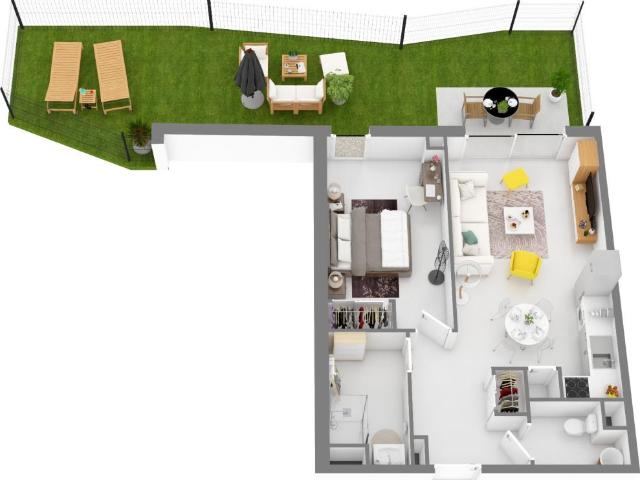 Location appartement 2 pièces CANNES 47m² à 936.45€/mois CDC Habitat
