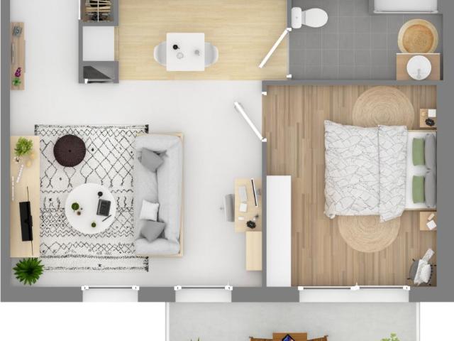 Location appartement 2 pièces CLERMONT FERRAND 45m² à 623.74€/mois CDC Habitat