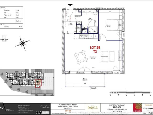 Location appartement 2 pièces Ifs 14