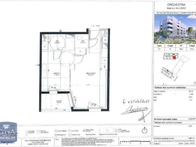 Location appartement 2 pièces Nantes Beaujoire Saint Joseph 44