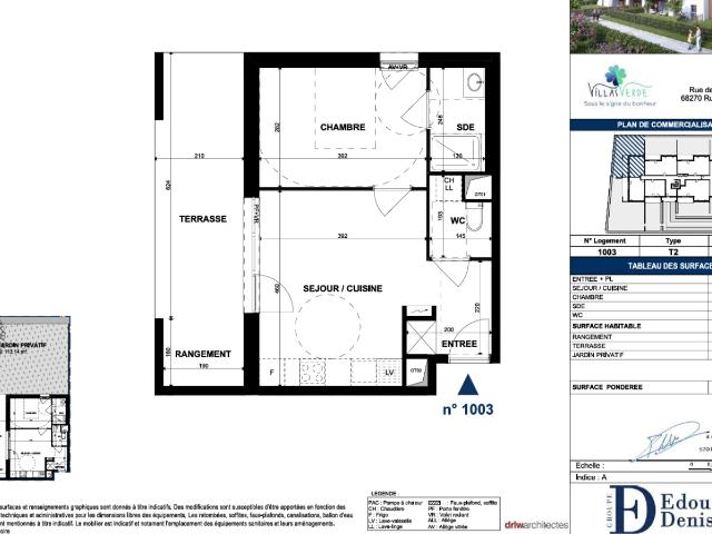Location appartement 2 pièces RUELISHEIM 37m² à 571.82€/mois CDC Habitat