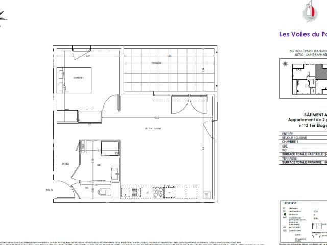 Location appartement 2 pièces ST RAPHAEL 55m² à 821.58€/mois CDC Habitat