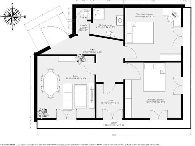 Location Appartement 3 pièces 54 m2 à Le Bugue