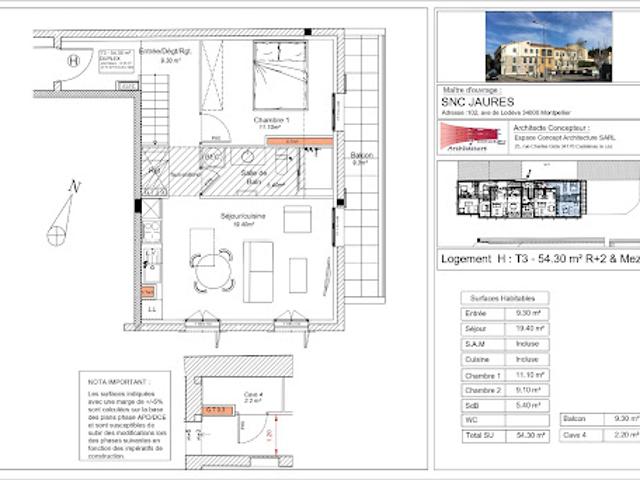Location Appartement 3 pièces 54 m2 Castelnau le Lez