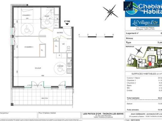 Location Appartement 3 pièces 58.24 m2 Thonon les Bains
