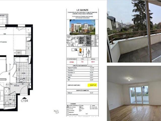 Location Appartement 3 pièces 59 m2 Noisy le Sec