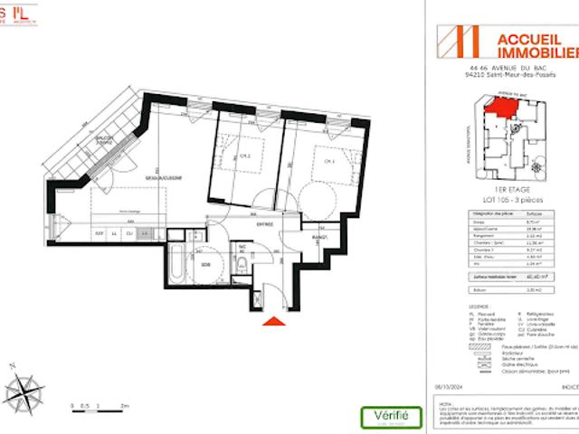 Location Appartement 3 pièces 61 m2 Saint maur des fosses