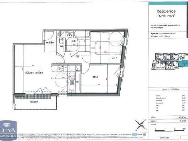 Location Appartement 3 pièces 61m² DARNETAL 76160