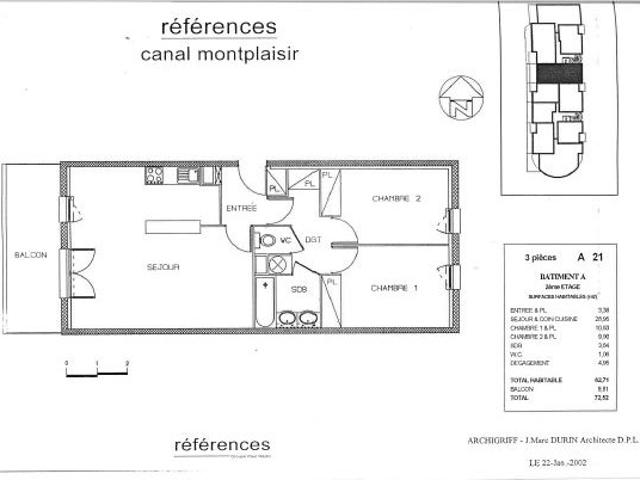 Location Appartement 3 pièces 61m² TOULOUSE 31400