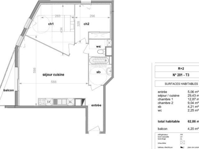 Location Appartement 3 pièces 62m² DARNETAL 76160