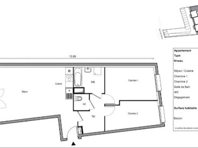 Location Appartement 3 pièces 65 m2 Champagne sur Seine