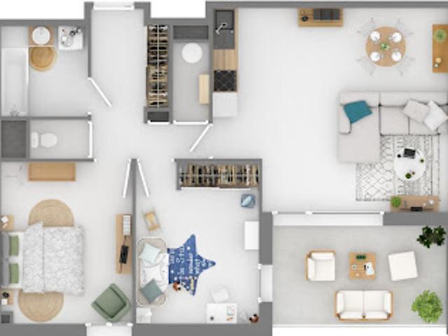 Location Appartement 3 pièces 65 m2 Labarthe sur Lèze