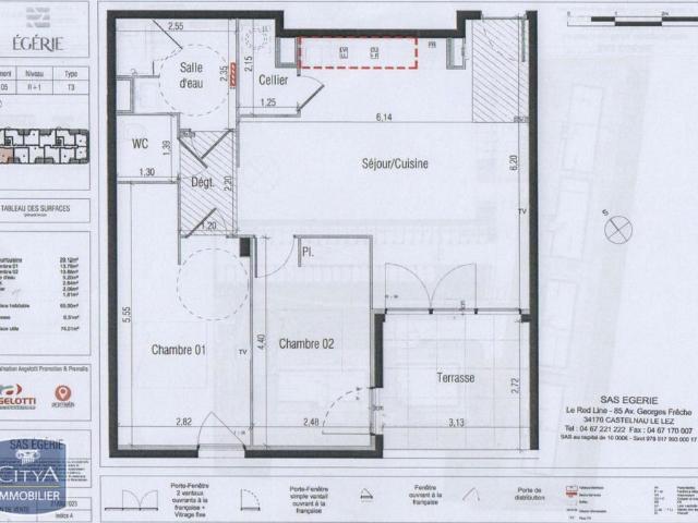 Location Appartement 3 pièces 65m² BEZIERS 34500
