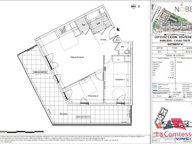 Location Appartement 3 pièces 71.42 m2 Trets