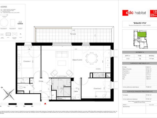 Location Appartement 3 pièces 74 m2 Clisson