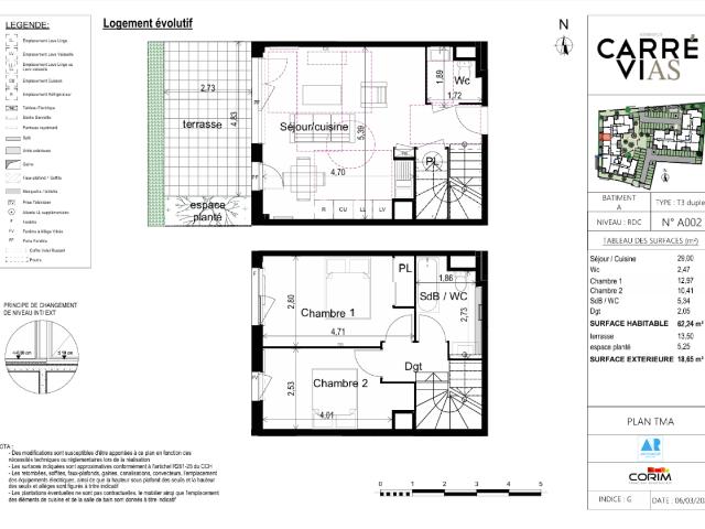Location appartement 3 pièces VIAS 62m² à 695.59€/mois CDC Habitat