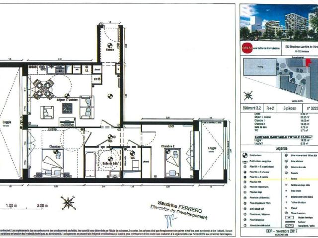 Location appartement 3 pièces BORDEAUX 60m² à 912.17€/mois CDC Habitat
