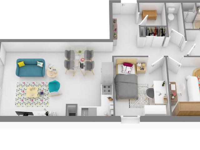 Location appartement 3 pièces BORDEAUX 66m² à 925.47€/mois CDC Habitat