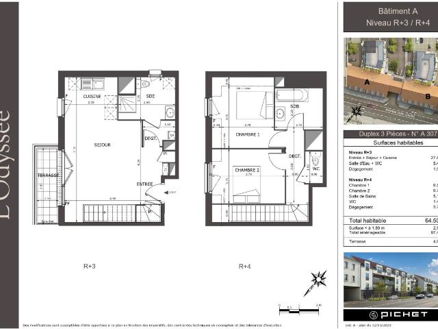 Location appartement 3 pièces DAMMARIE LES LYS 65m² à 981.28€/mois CDC Habitat