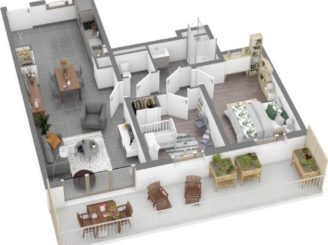 Location appartement 3 pièces DIJON 67m² à 886.88€/mois CDC Habitat
