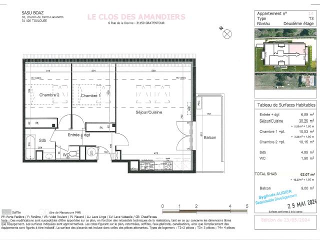 Location appartement 3 pièces GRATENTOUR 64m² à 736.45€/mois CDC Habitat