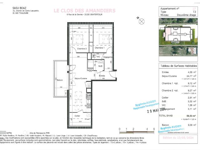Location appartement 3 pièces GRATENTOUR 60m² à 700.61€/mois CDC Habitat