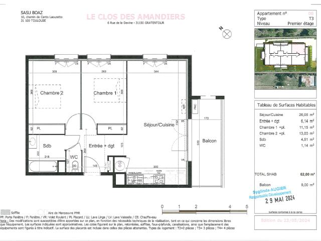 Location appartement 3 pièces GRATENTOUR 62m² à 718.12€/mois CDC Habitat