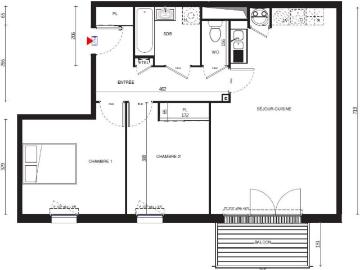 Location appartement 3 pièces HALLENNES LEZ HAUBOURDIN 67m² à 736.26€/mois CDC Habitat