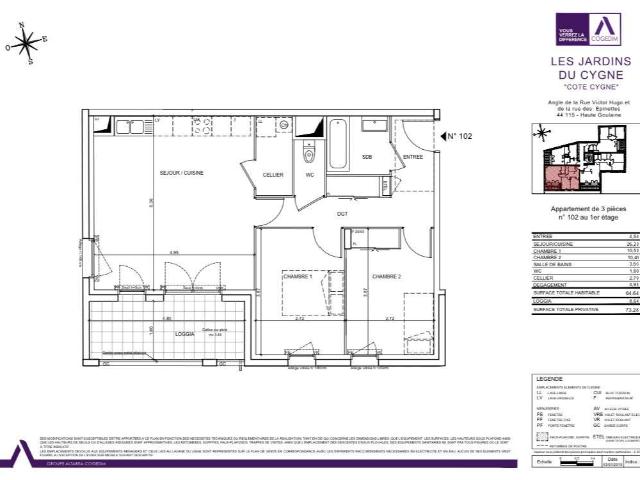 Location appartement 3 pièces Haute Goulaine 44
