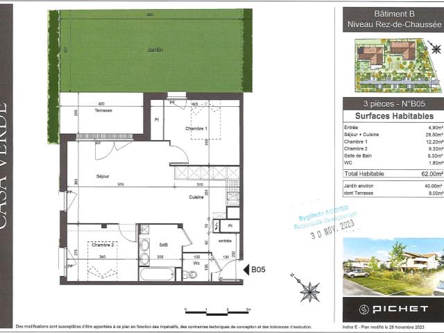 Location appartement 3 pièces LAUNAGUET 62m² à 633.93€/mois CDC Habitat