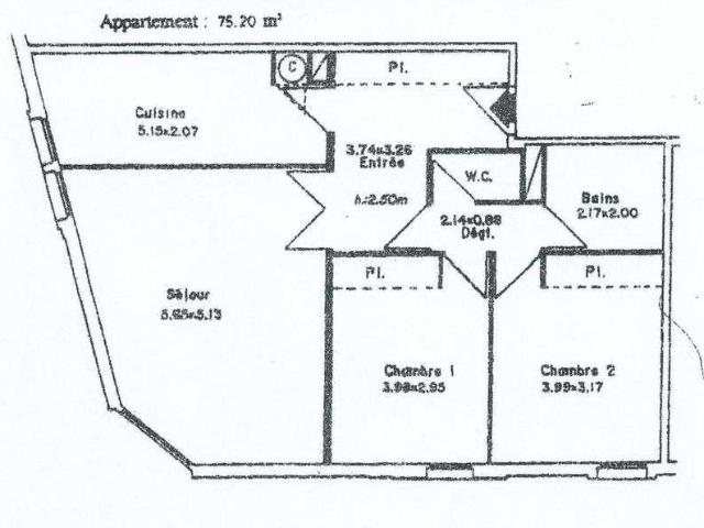 Location appartement 3 pièces Nancy 54