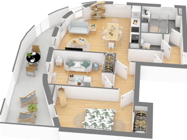 Location appartement 3 pièces ORVAULT 60m² à 871.71€/mois CDC Habitat