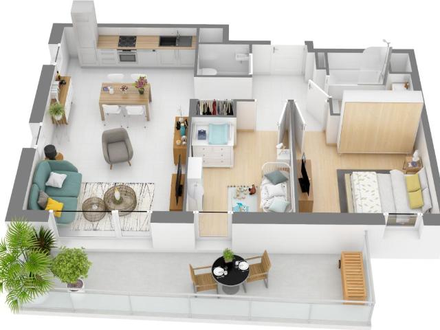 Location appartement 3 pièces PFASTATT 63m² à 943.34€/mois CDC Habitat