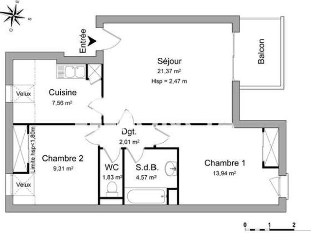 Location appartement 3 pièces Rezé 44