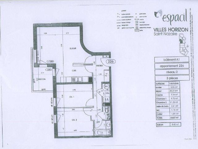 Location appartement 3 pièces Saint Nazaire 44