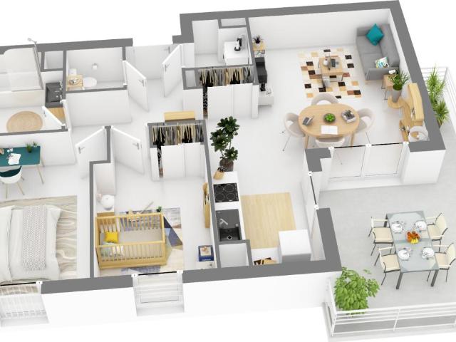Location appartement 3 pièces ST PAUL LES DAX 66m² à 817.14€/mois CDC Habitat