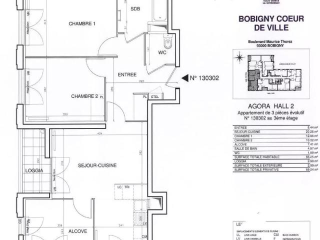 location Appartement T3 DE 65.9m² À BOBIGNY