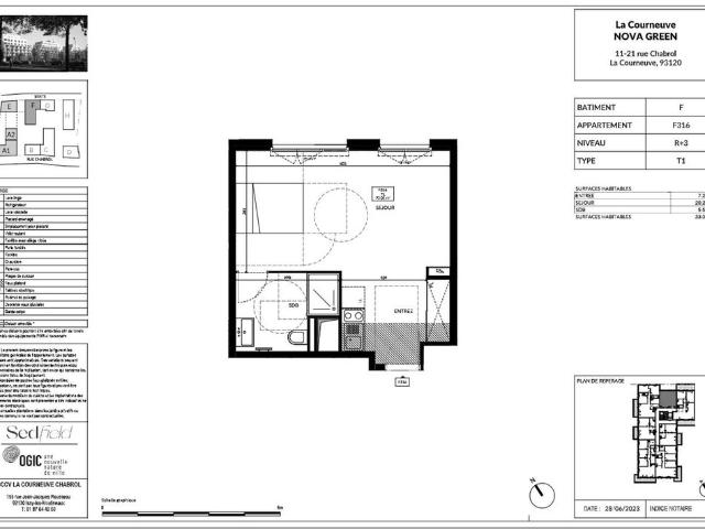 location Appartement T1 DE 33.01m² À LA COURNEUVE