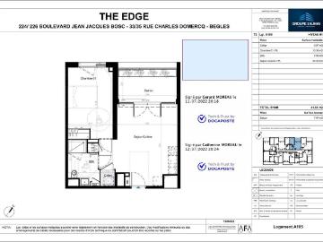 location Appartement T2 DE 41.51m² À BEGLES