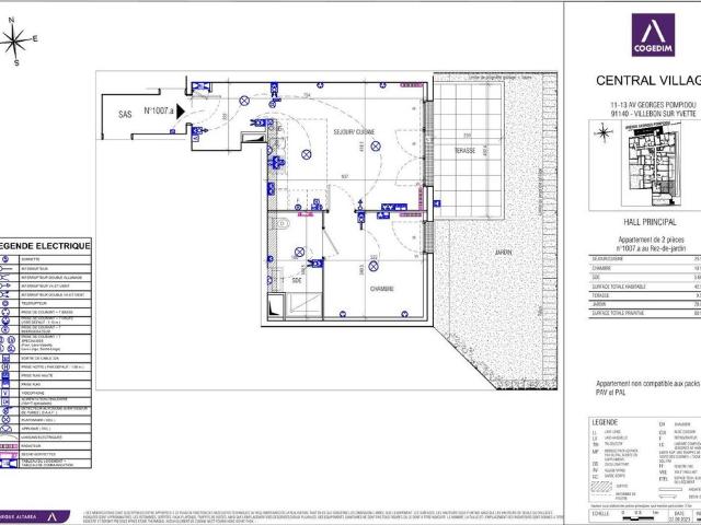location Appartement T2 DE 42.56m² À VILLEBON SUR YVETTE
