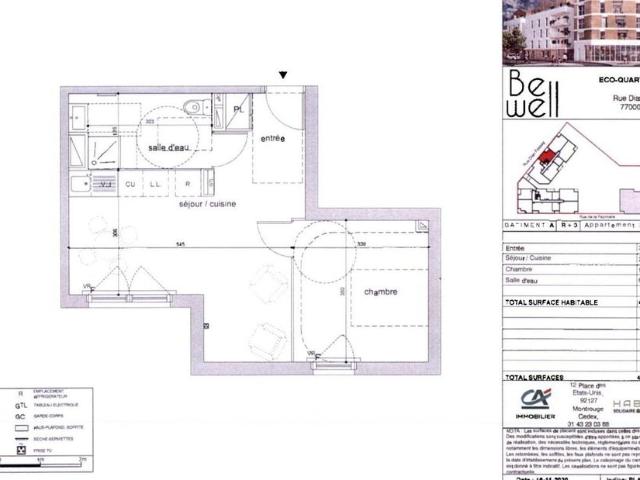 location Appartement T2 DE 42m² À MELUN