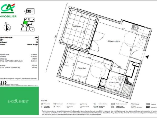 location Appartement T2 DE 39.41m² À MONTPELLIER