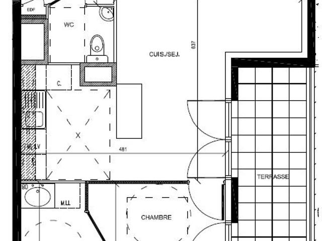 Location appartement T2 – Meyzieu 69330