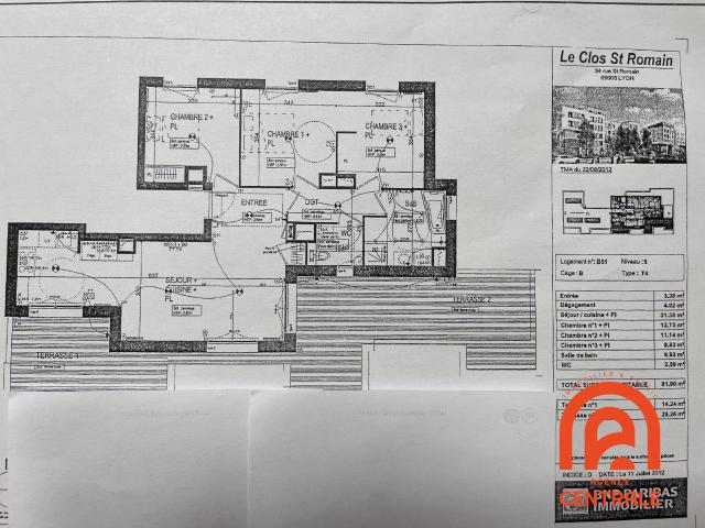 Location appartement T4 – Lyon 69008