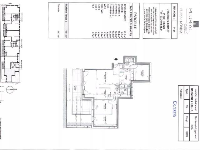 Location Appartement T5 à Reims, 51100 ER.28223 Plurial Novilia