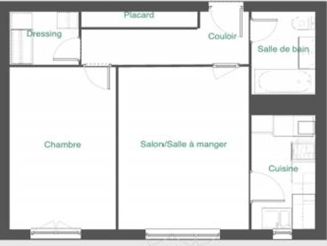 location appartement tours 2 pièces 46 m2 indre et loire 37000 740 € / mois