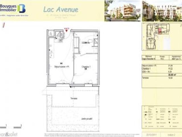 location appartement tours 2 pièces 38 m2 indre et loire 37200 654 € / mois