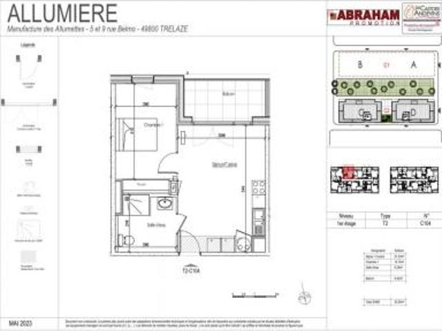 location appartement trelaze 2 pièces 40 m2 maine et loire 49800 665 € / mois